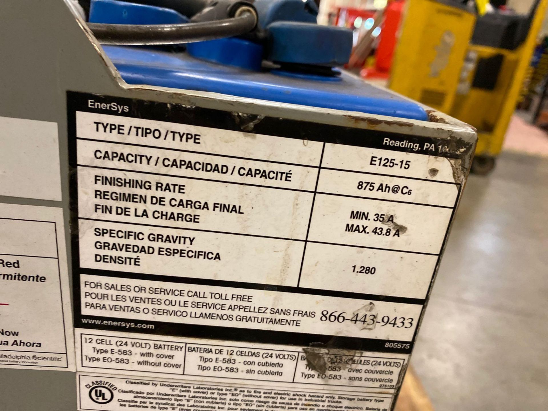 ENERSYS 24V BATTERY SHOWS GOOD VOLTAGE - Image 4 of 4