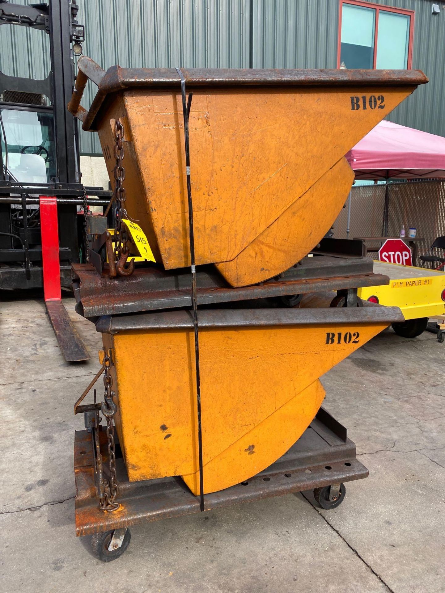 PAIR OF HEAVY DUTY DUMP HOPPERS