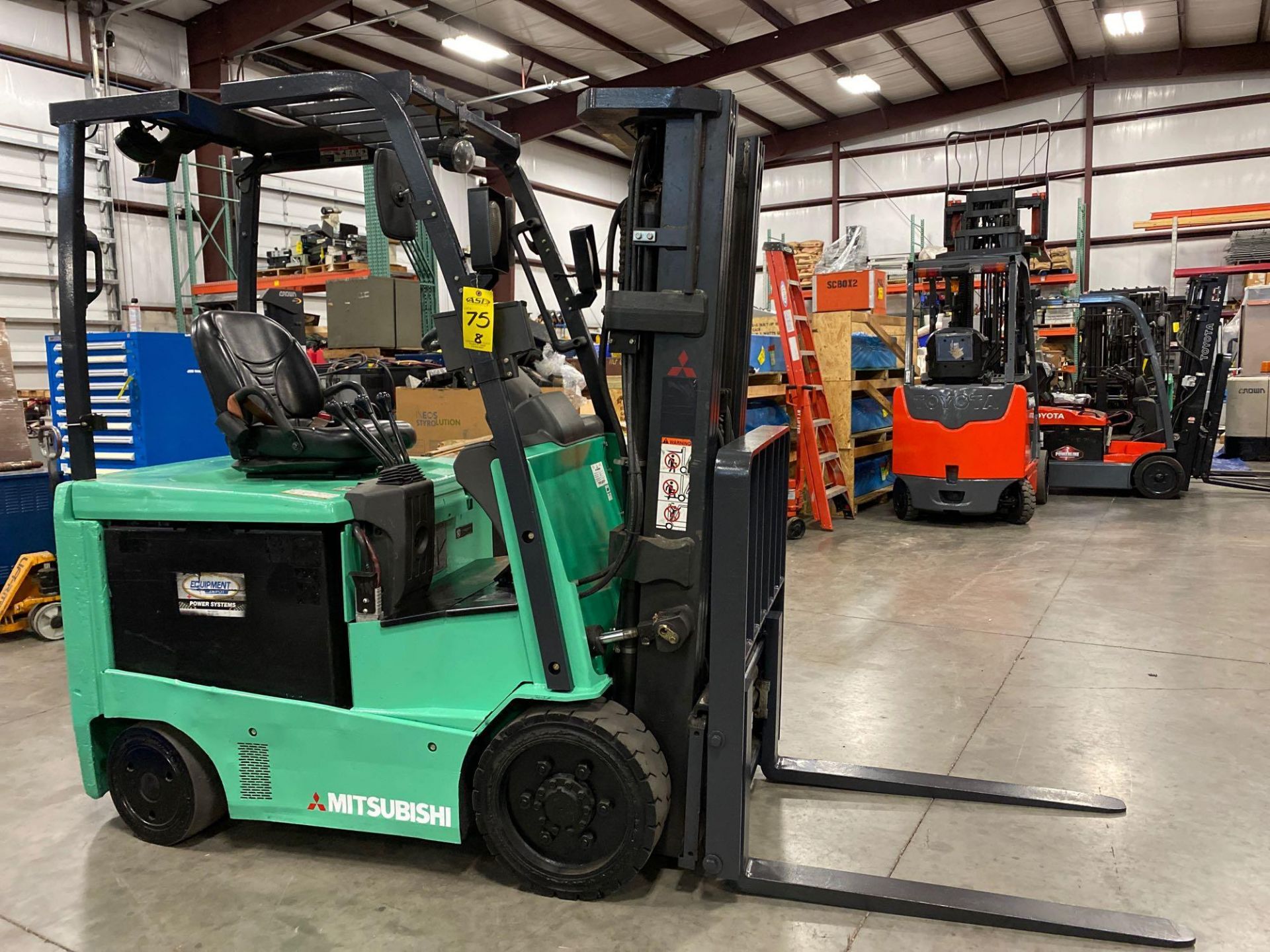 2016 MITSUBISHI FBC25N2 ELECTRIC FORKLIFT, APPROX. 4,500 LB CAPACITY