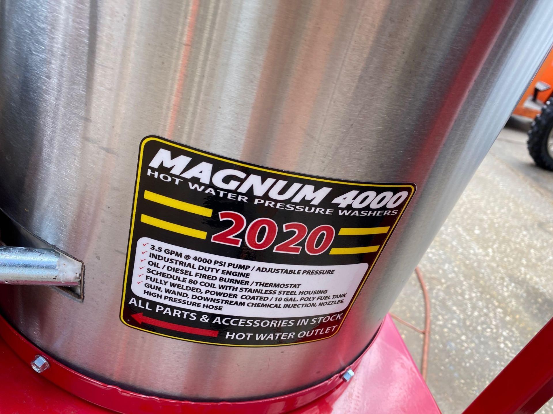 2020 UNUSED MAGNUM 4000 HEATED PRESSURE WASHER, ELECTRIC START, 4,000 PSI - Image 11 of 14