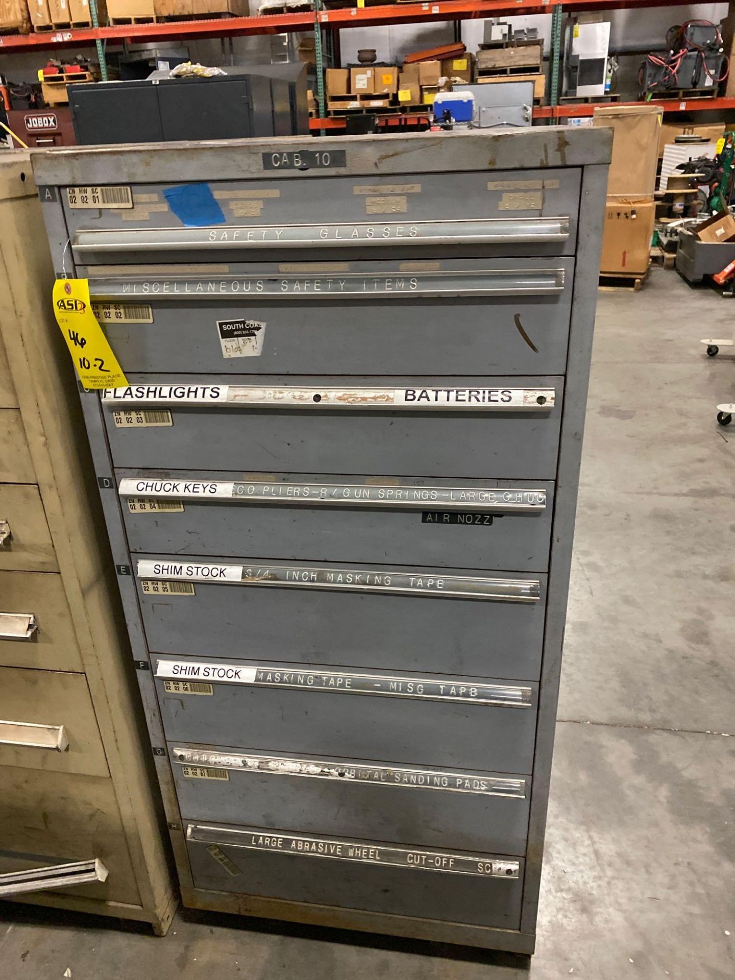 8 DRAWER INDUSTRIAL PARTS CABINET/TOOL BOX WITH CONTENTS - Image 2 of 11