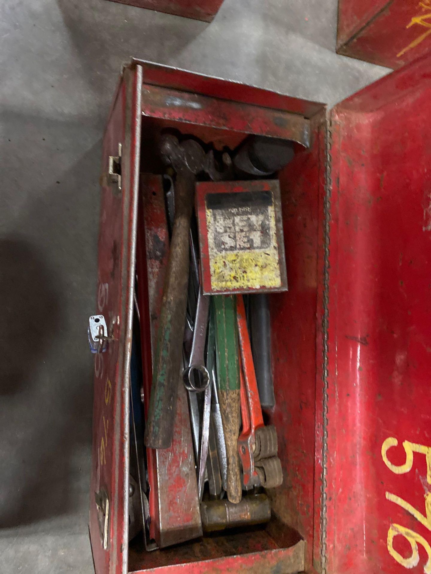 4 PROTO STYLE TOOL BOXES FULL OF PROTO COMBINATION WRENCHES, HAMMERS, PLIERS AND MORE TOOLS - Image 5 of 9