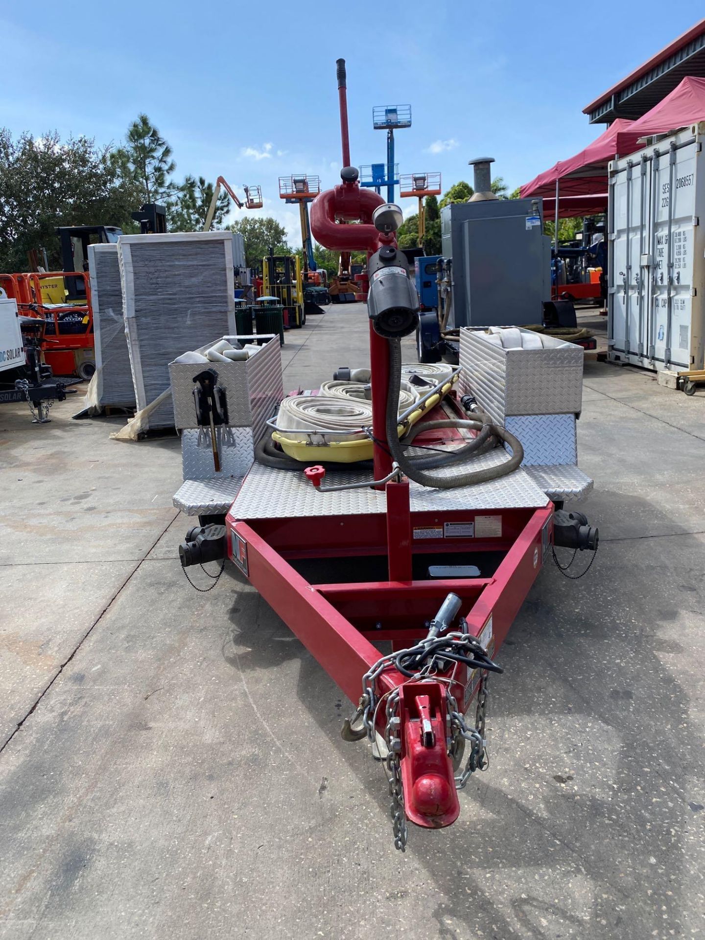 MGS INC. FIRE SUPPORT TRAILER WITH HOSES, STRETCHER, NATIONAL FOAM NOZZLE/ATTACHMENT - Image 2 of 14