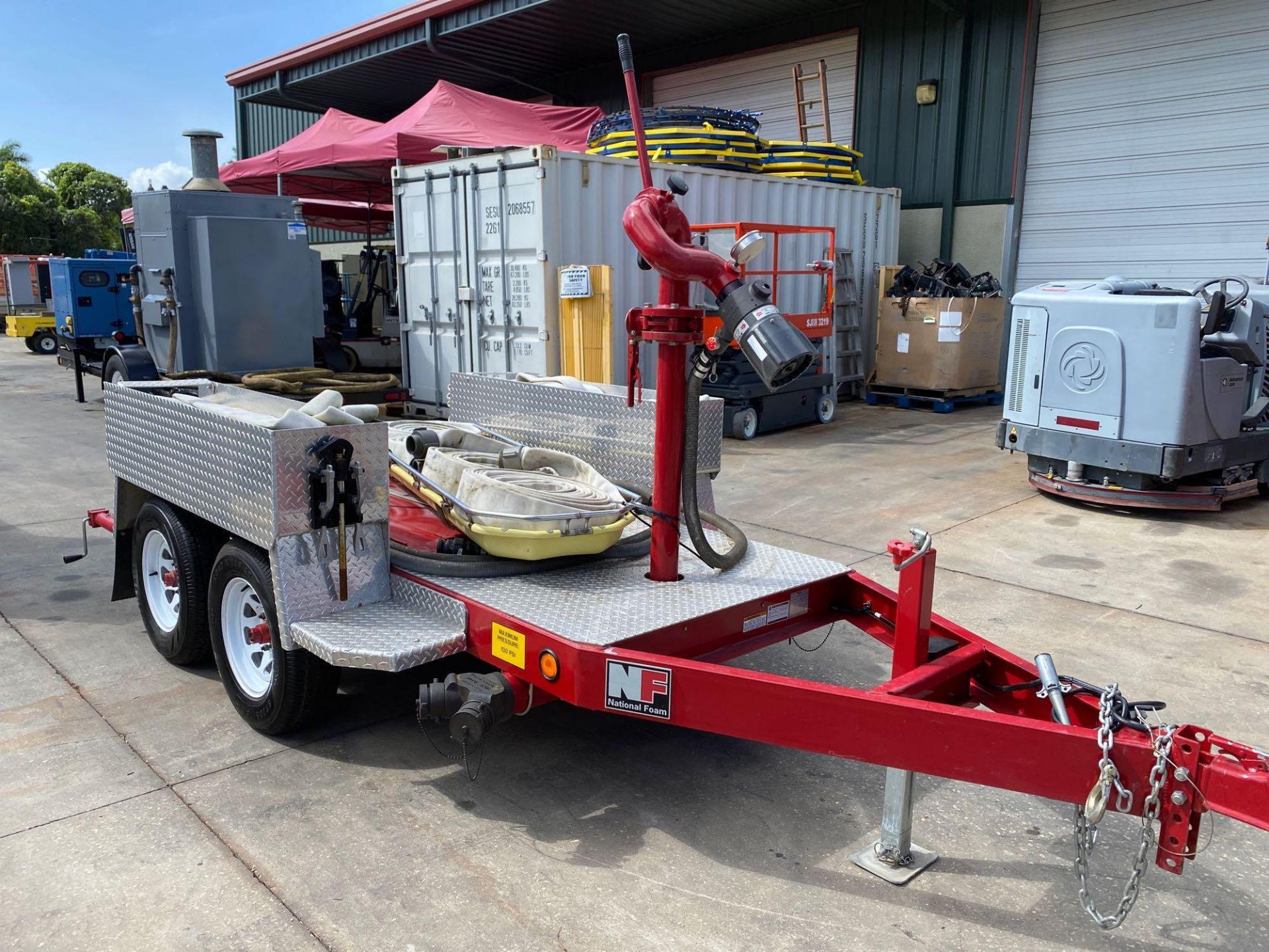 MGS INC. FIRE SUPPORT TRAILER WITH HOSES, STRETCHER, NATIONAL FOAM NOZZLE/ATTACHMENT - Image 3 of 14