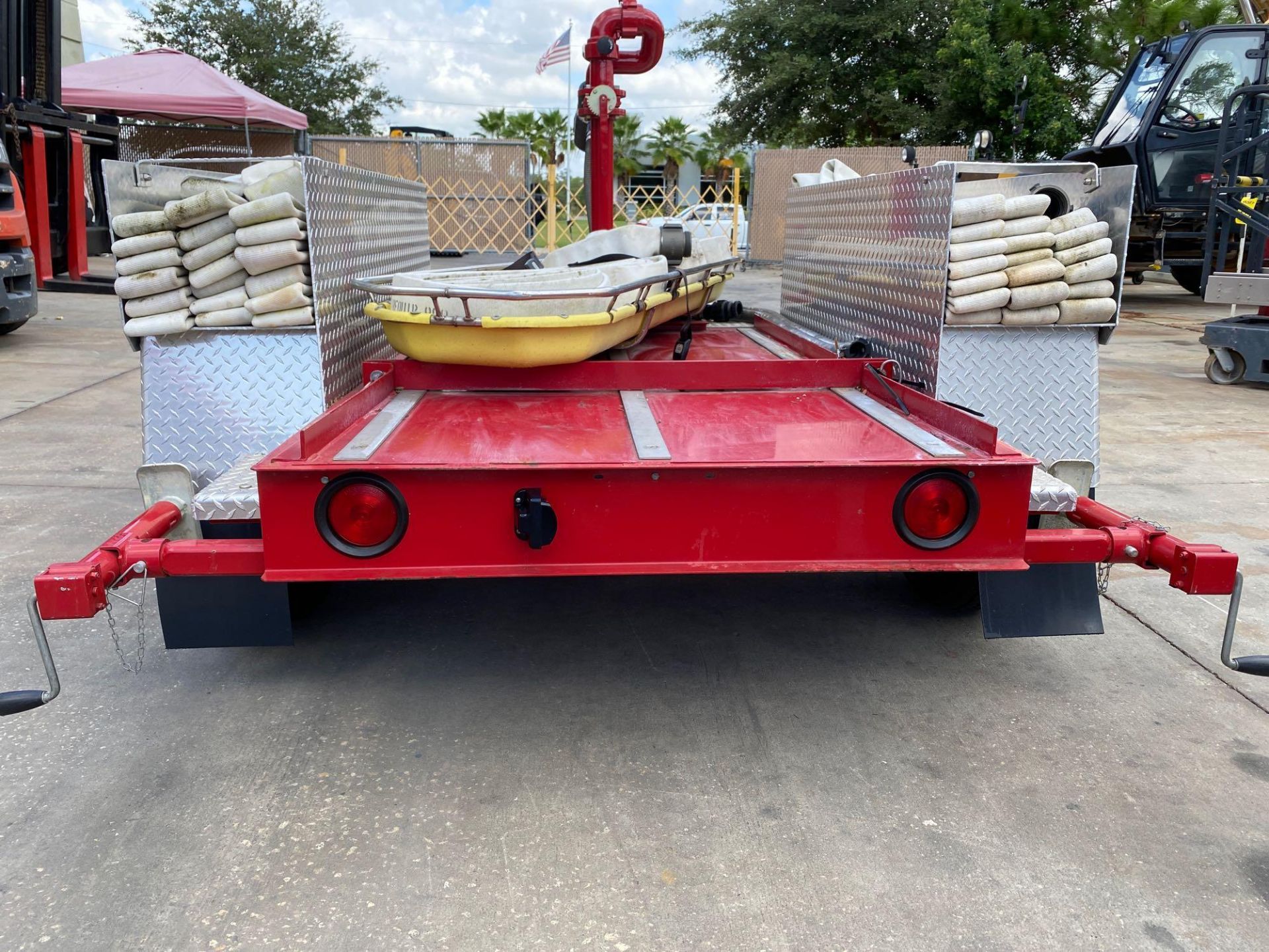 MGS INC. FIRE SUPPORT TRAILER WITH HOSES, STRETCHER, NATIONAL FOAM NOZZLE/ATTACHMENT - Image 13 of 14