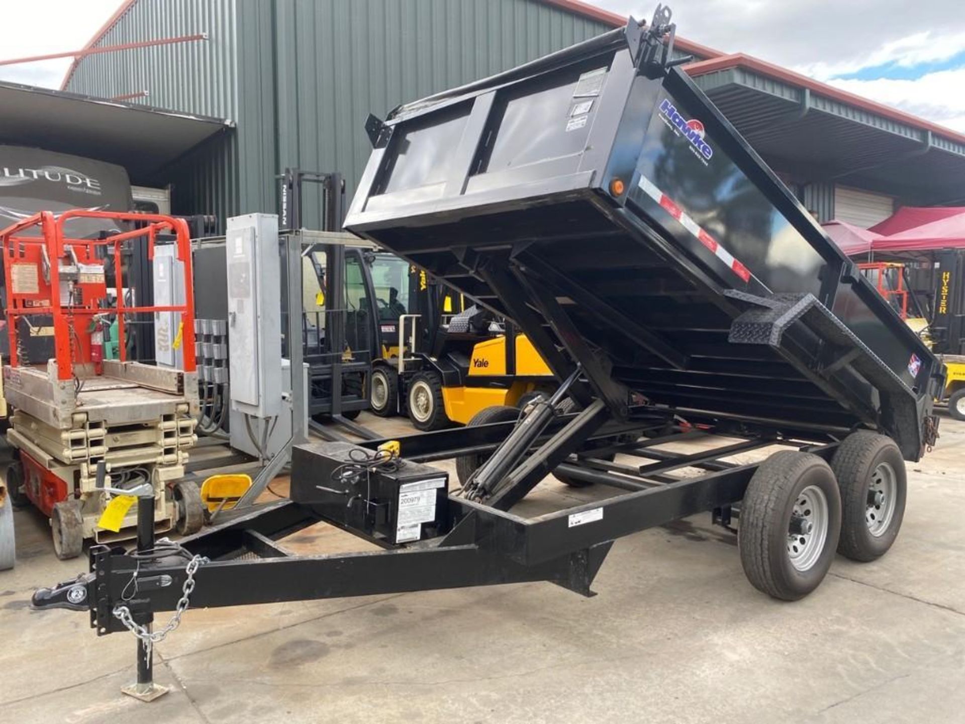 2019 HAWKE DUAL AXLE DUMP TRAILER WITH CANOPY, 10,000 LB GVWR - Image 2 of 11