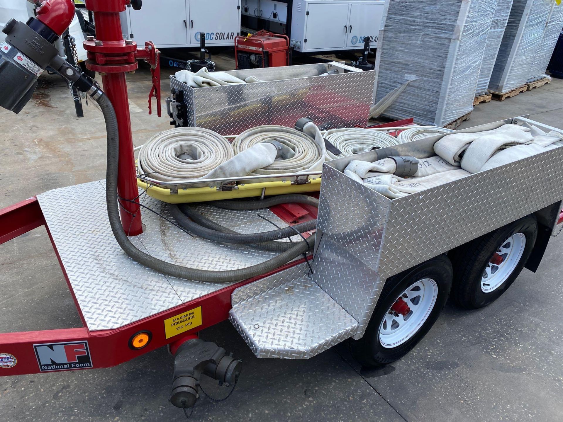 MGS INC. FIRE SUPPORT TRAILER WITH HOSES, STRETCHER, NATIONAL FOAM NOZZLE/ATTACHMENT - Image 8 of 14