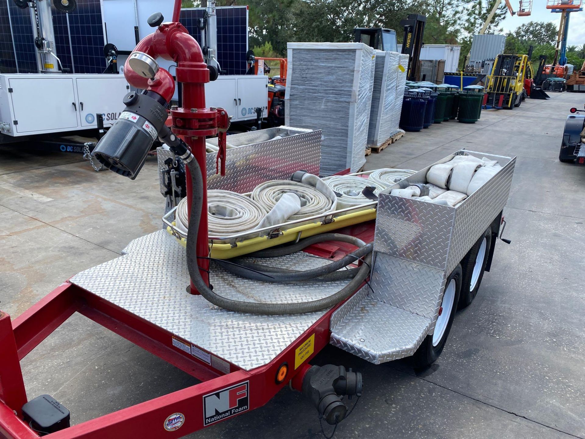 MGS INC. FIRE SUPPORT TRAILER WITH HOSES, STRETCHER, NATIONAL FOAM NOZZLE/ATTACHMENT - Image 9 of 14