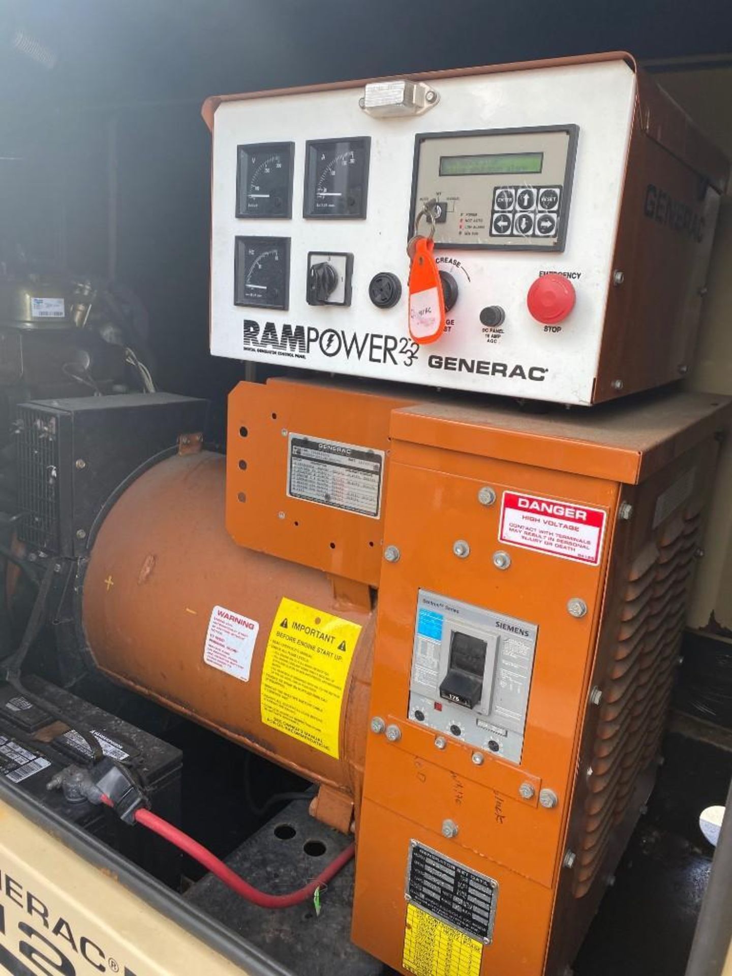 GENERAC TRAILER MOUNTED DIESEL GENERATOR, 50KW/63KVA, 120/240 V, CLEAN MACHINE, RUNS & OPERATES - Image 11 of 15