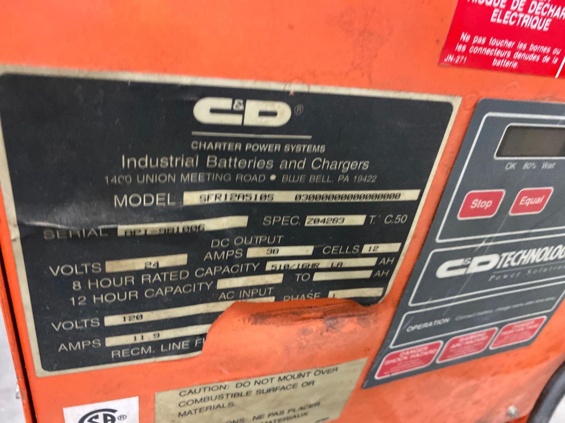 C&D 24V BATTERY CHARGER - Image 3 of 4