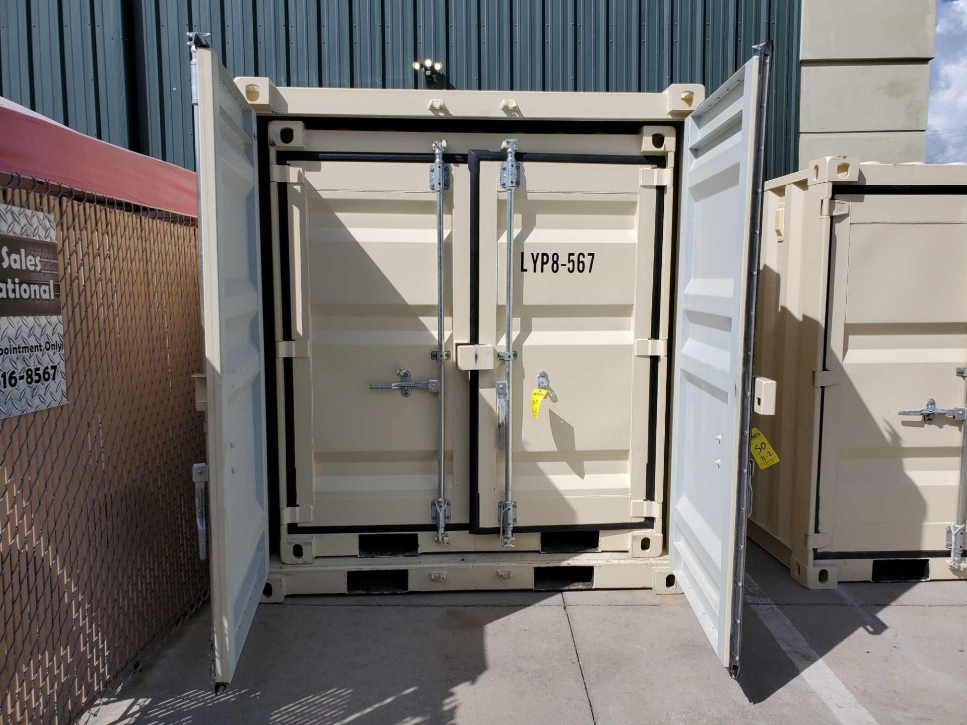 UNUSED 2020 9' OFFICE CONTAINER WITH SIDE DOOR, WINDOW & FORK POCKETS (NO CONTENTS) - Image 2 of 9