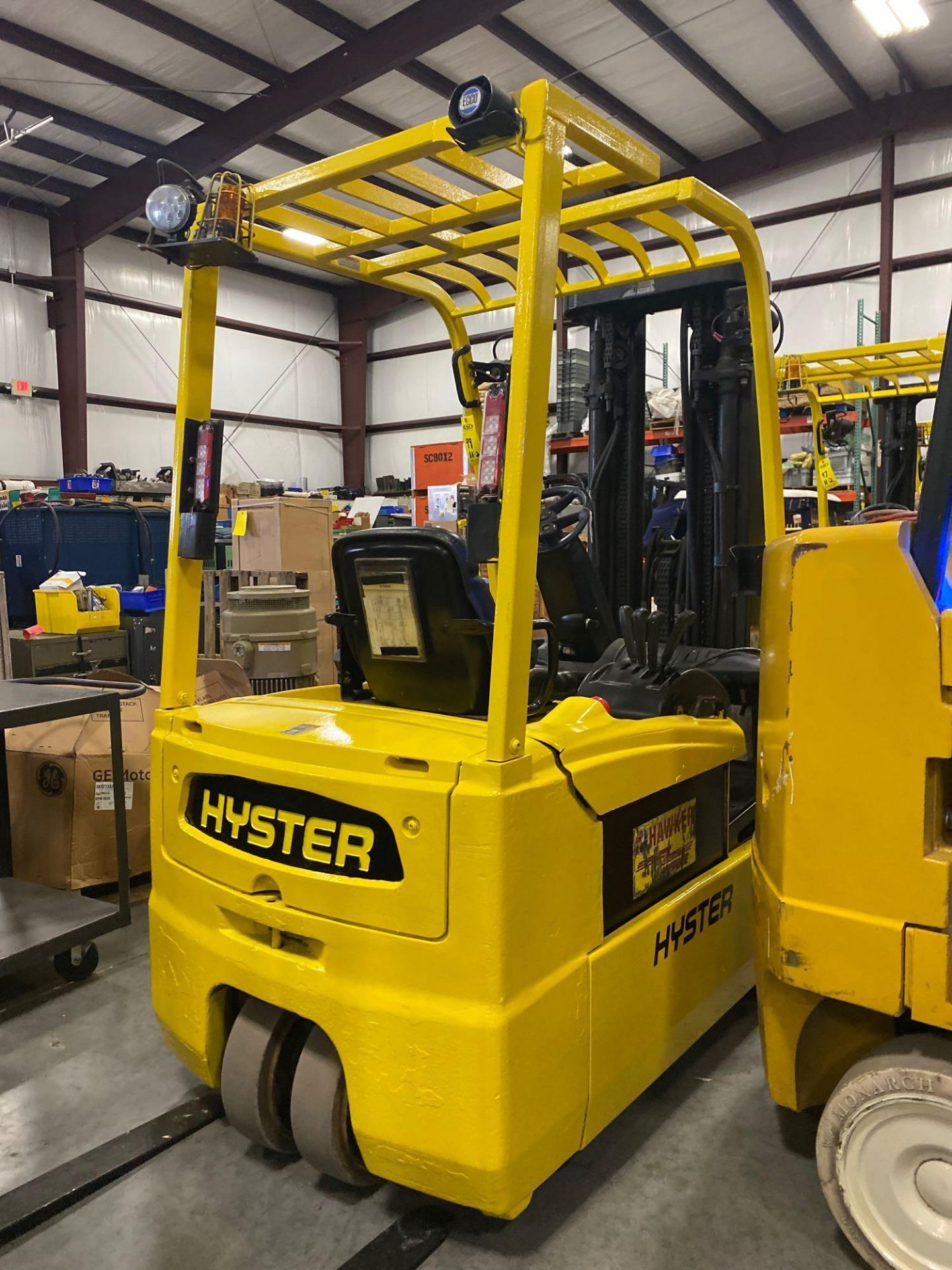 HYSTER ELECTRIC FORKLIFT MODE J35ZT, 3,500 LB CAPACITY, 36V, 187" HEIGHT CAPACITY, TILT, SIDE SHIFT, - Image 3 of 8