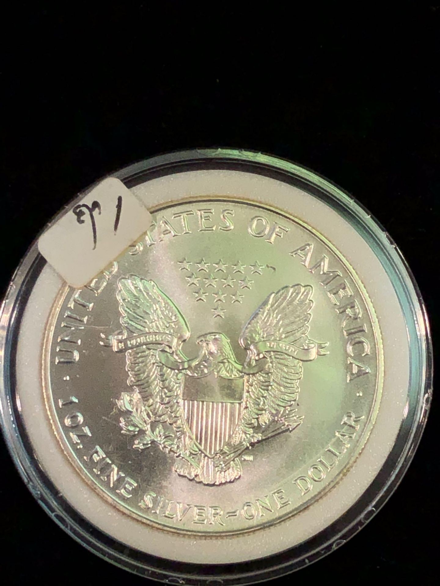 1993 SILVER AMERICAN EAGLE COIN 1 OZT - Image 3 of 4