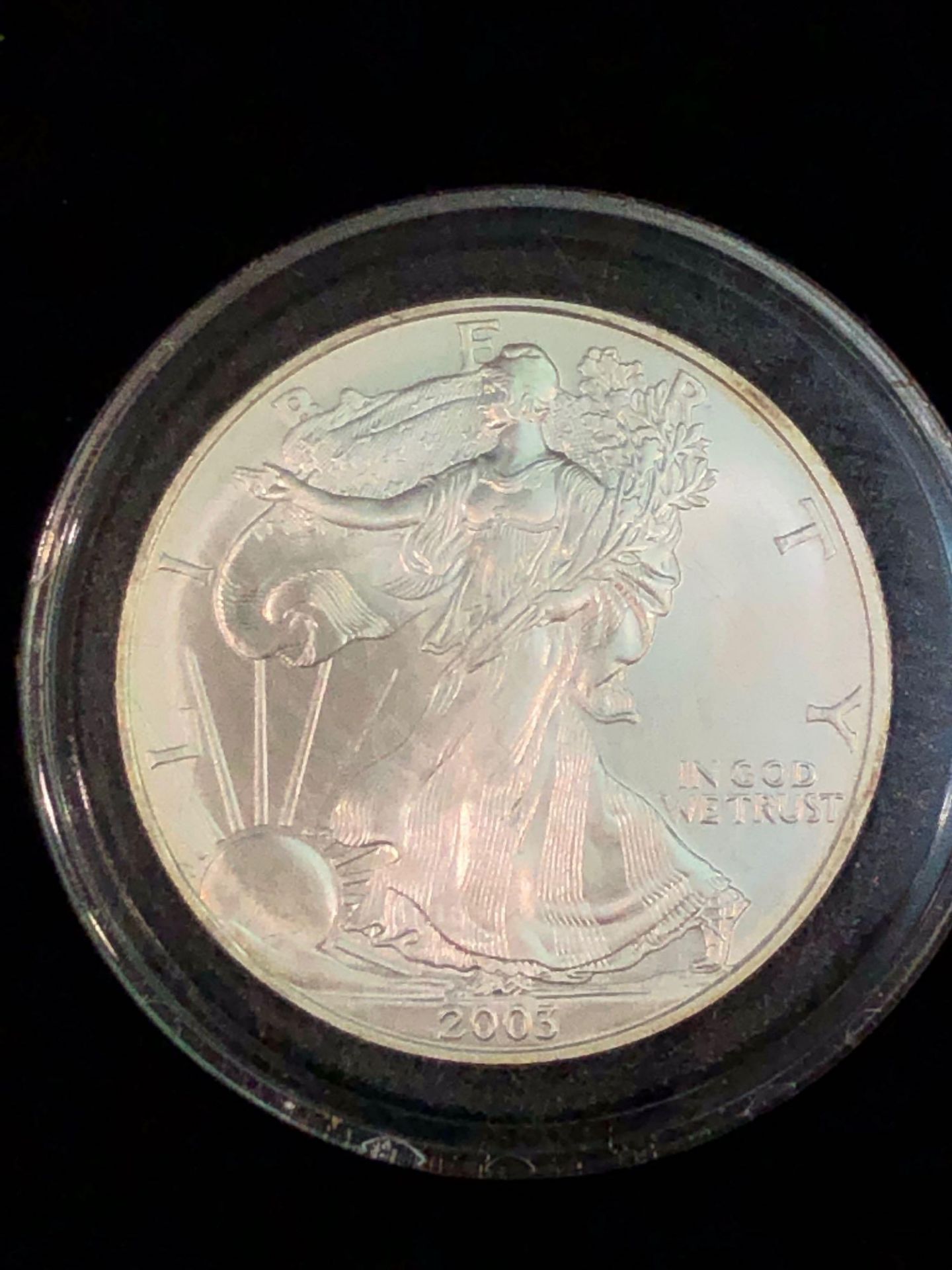 2003 SILVER AMERICAN EAGLE COIN 1 OZT - Bild 2 aus 4