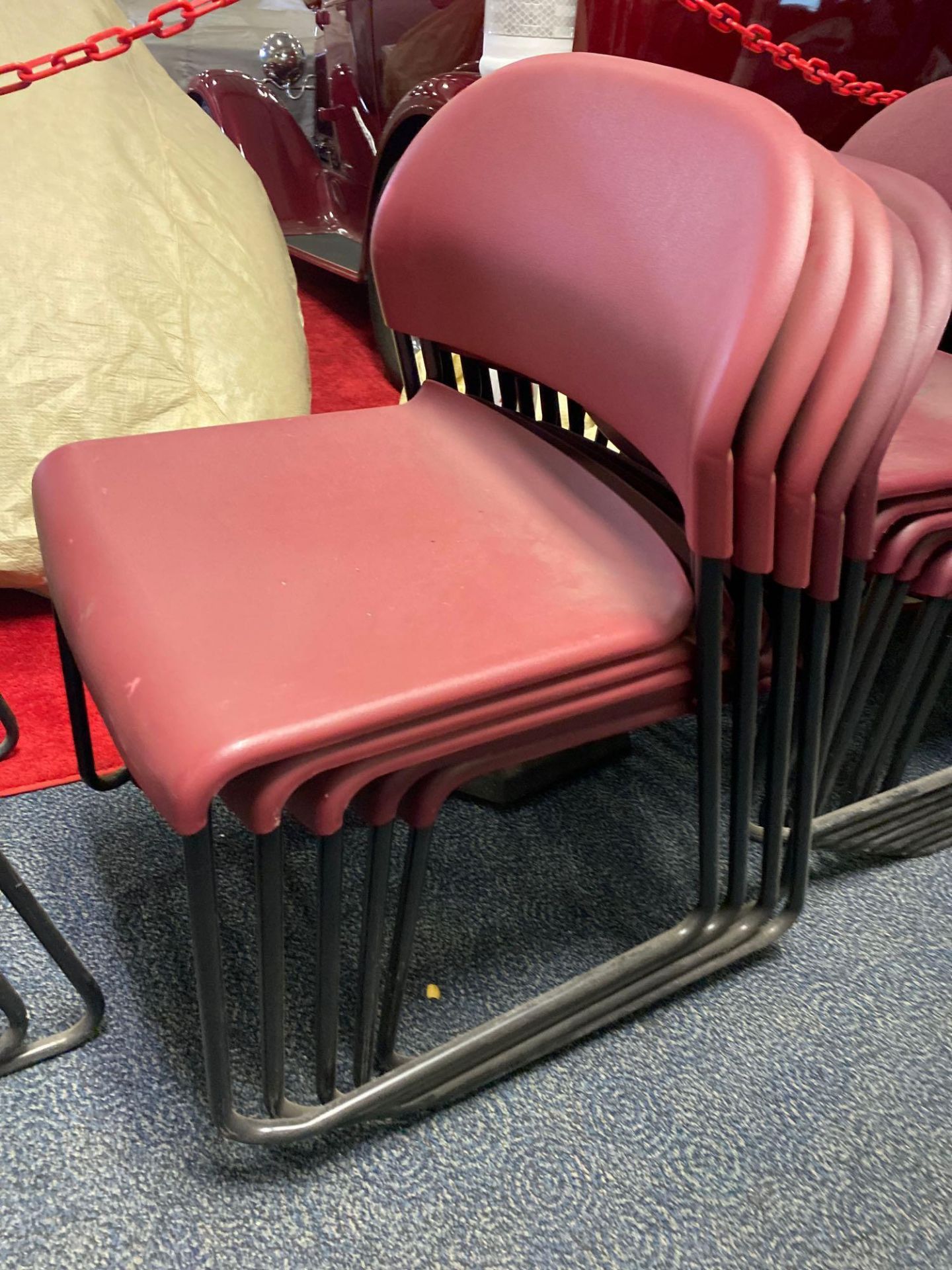 GROUP OF STACKING CHAIRS