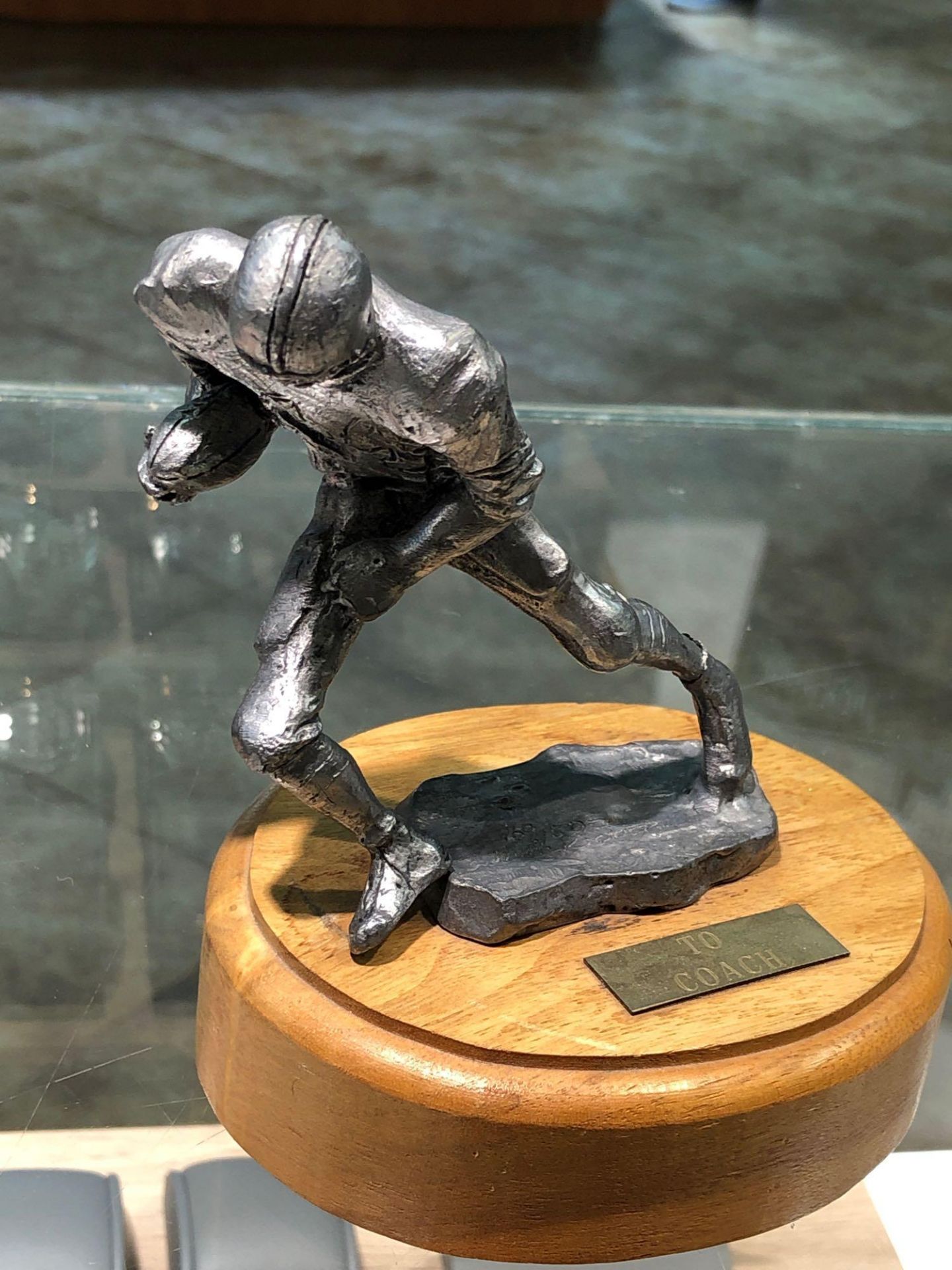 PEWTER #44 FOOTBALL STATUE