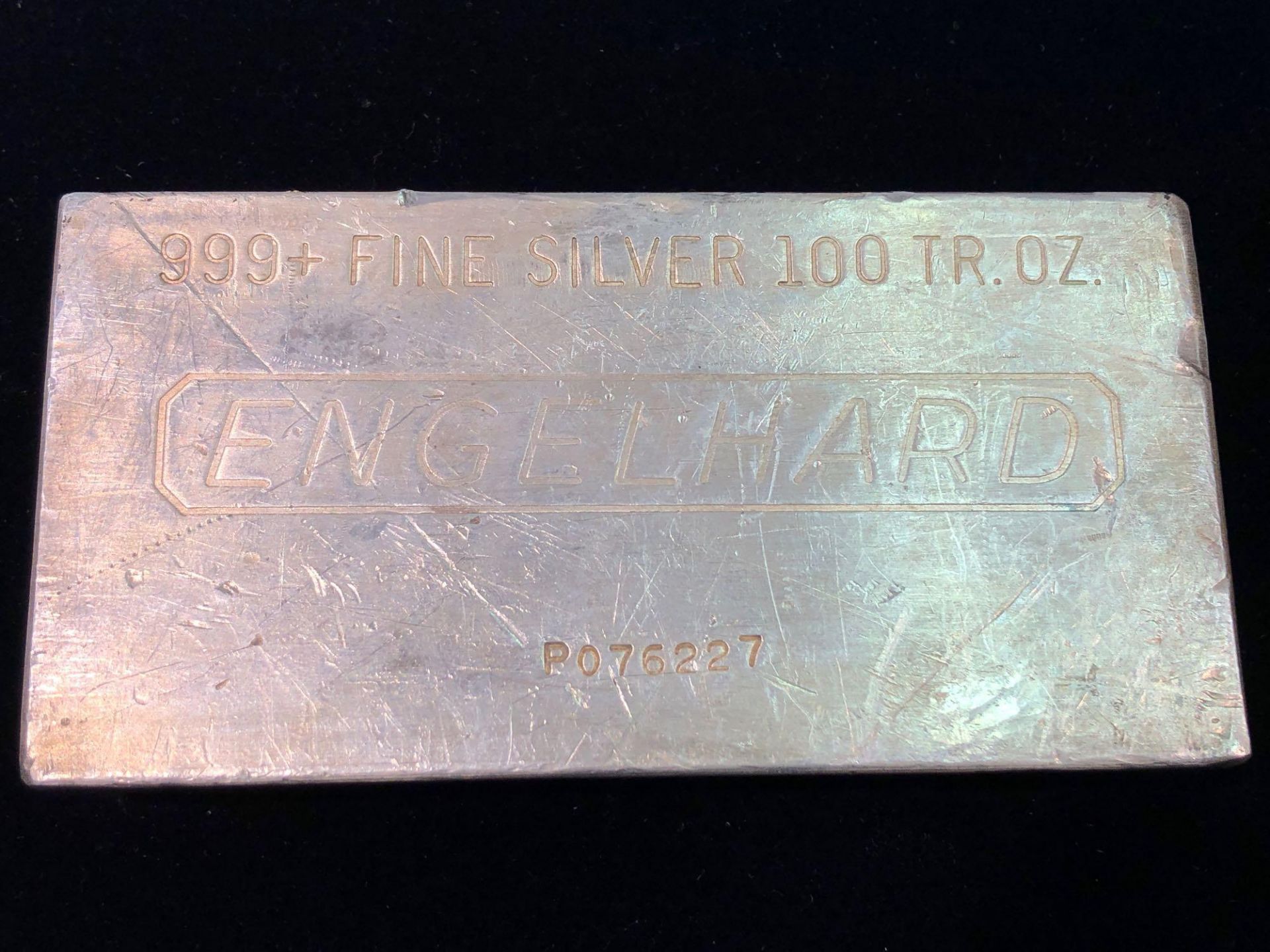 ENGELHARD 999+ FINE SILVER 100ozt BAR