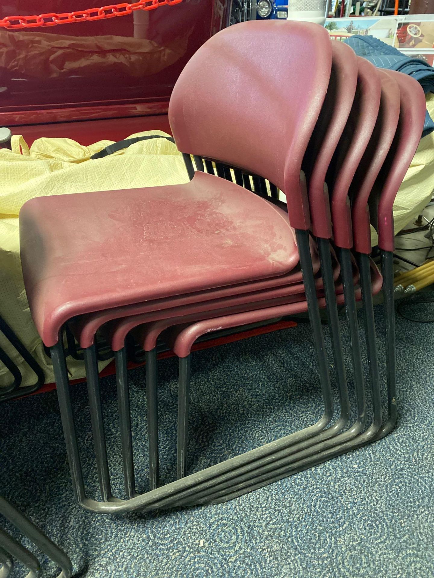 GROUP OF STACKING CHAIRS