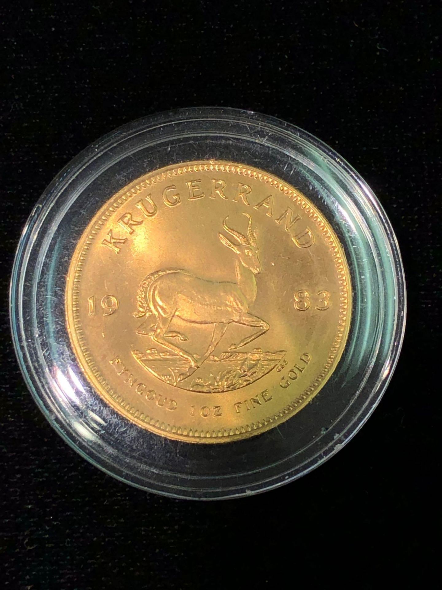 1983 1 OZT FINE GOLD KRUGERRAND COIN - Bild 4 aus 4