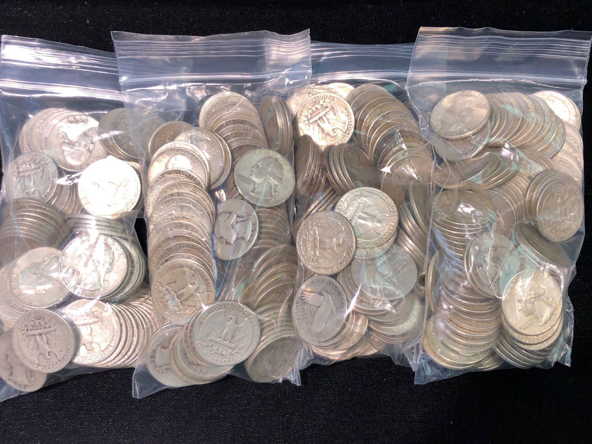 90% SILVER QUARTERS $100 FACE VALUE RANDOM DATES PRE 1964 - Bild 2 aus 6