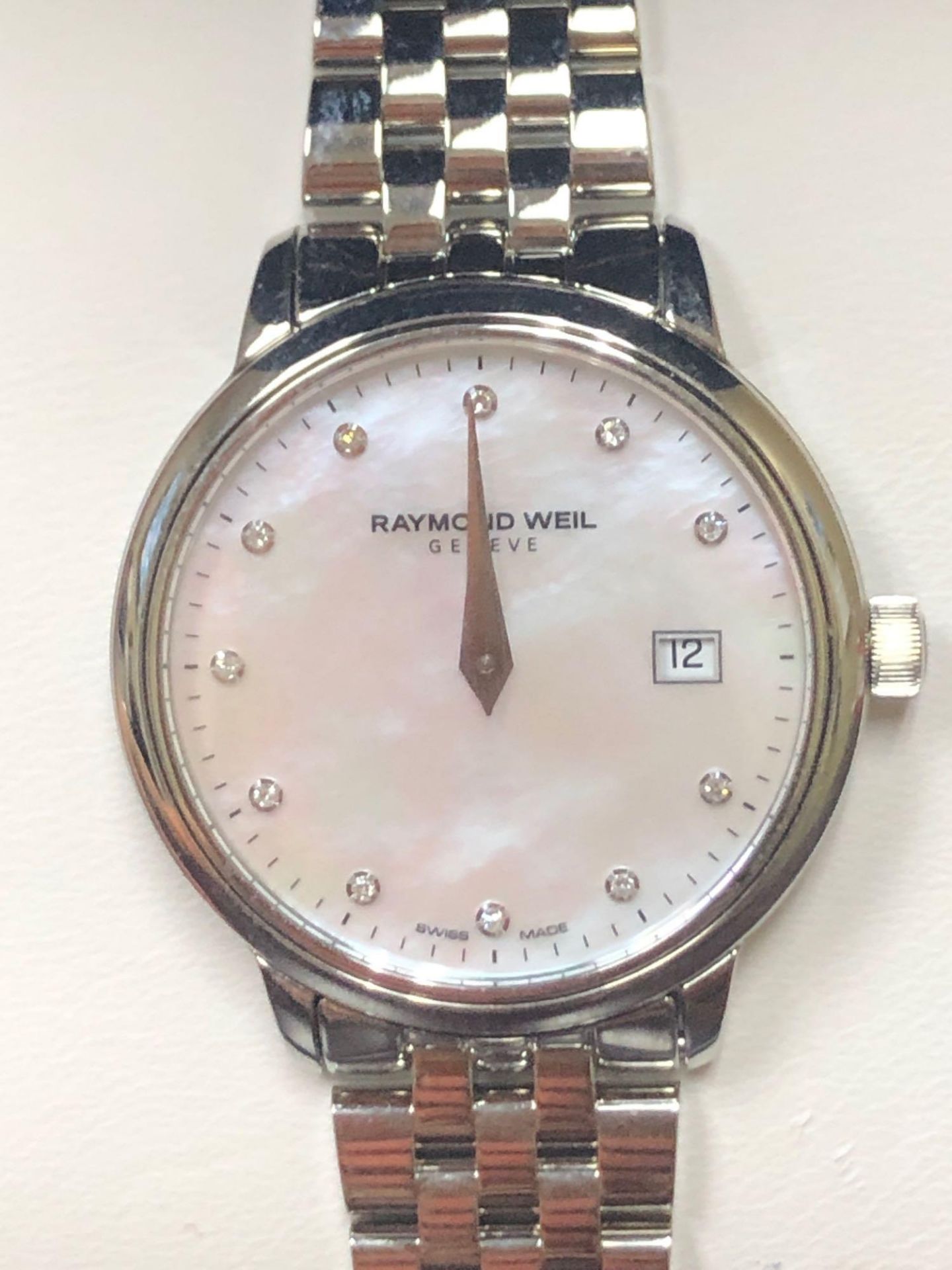 RAYMOND WEIL TOCCATA MOTHER OF PEARL DIAMOND DIAL STAINLESS STEEL - Image 2 of 3