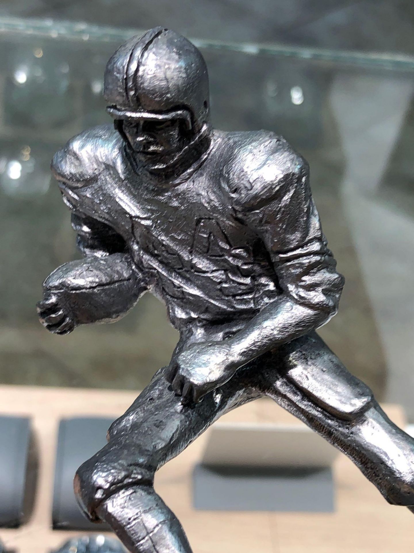 PEWTER #44 FOOTBALL STATUE - Image 2 of 4