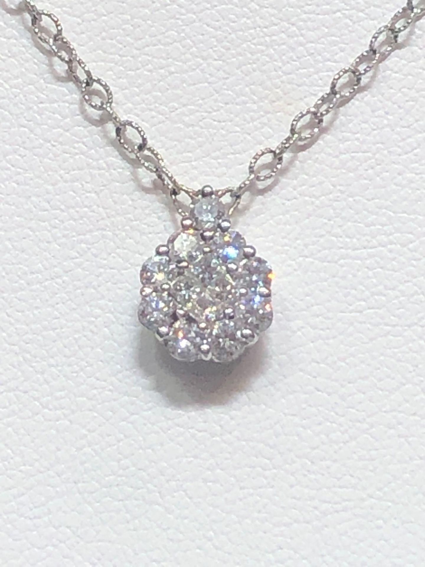 .75CT ROUND DIAMOND NECKLACE 14KT WHITE GOLD - Image 2 of 4