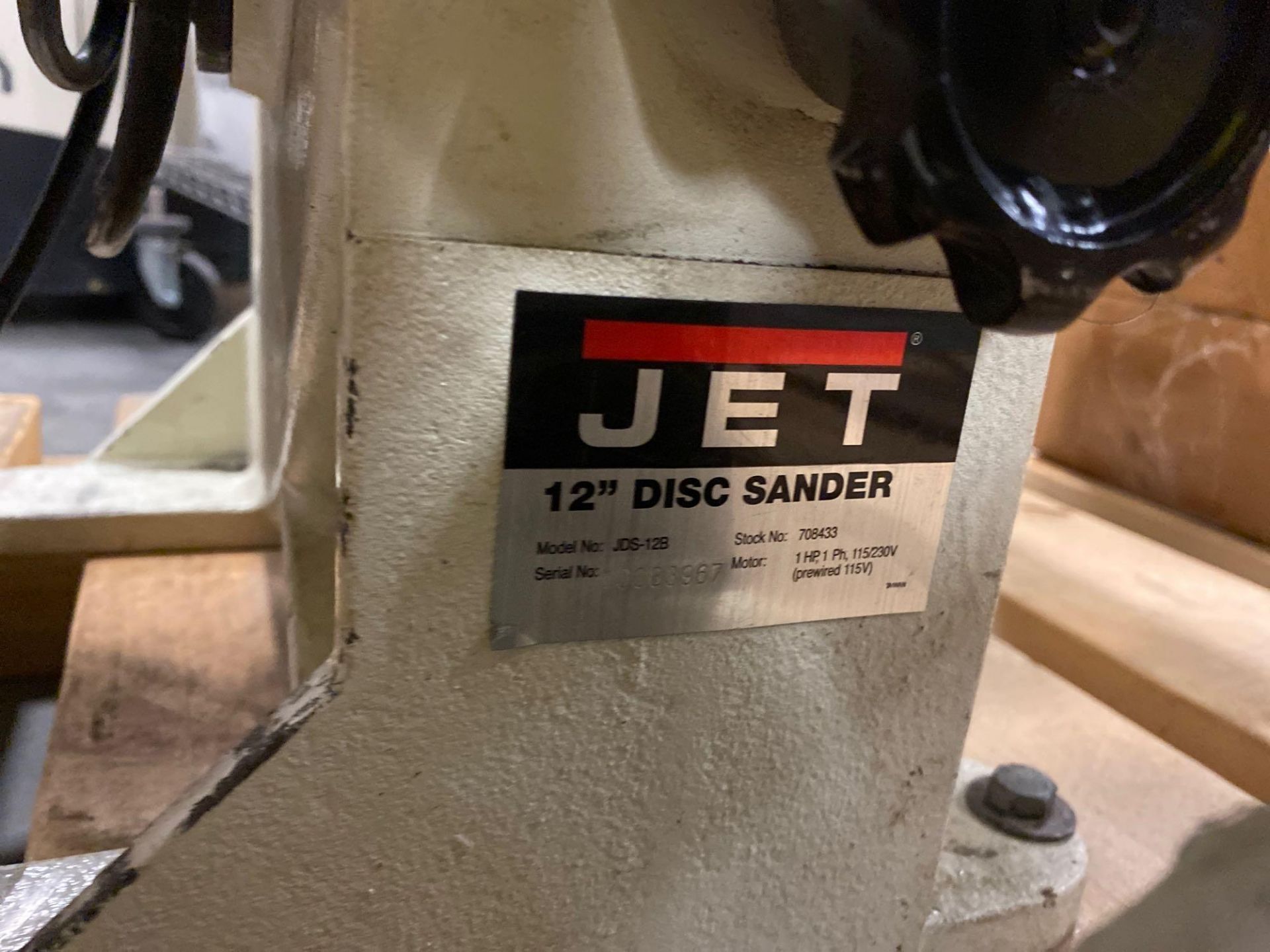 JET 12" DISC SANDER JDS-12B - Image 5 of 5