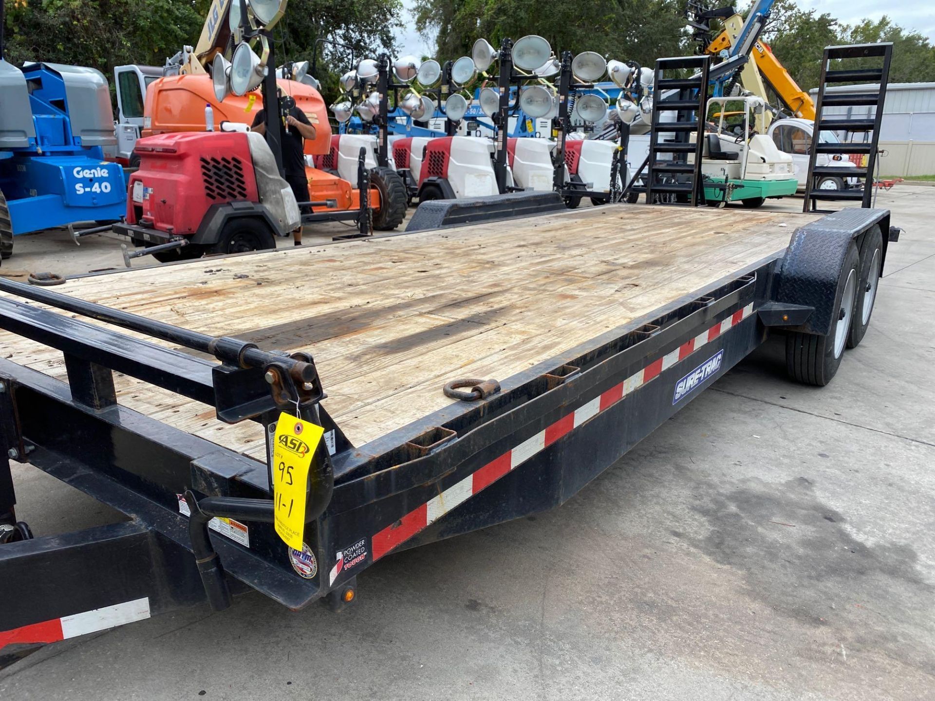 2018 SURE-TRAC DUAL AXLE TRAILER WITH FOLD DOWN RAMPS, 16,000 GVWR - Image 5 of 22