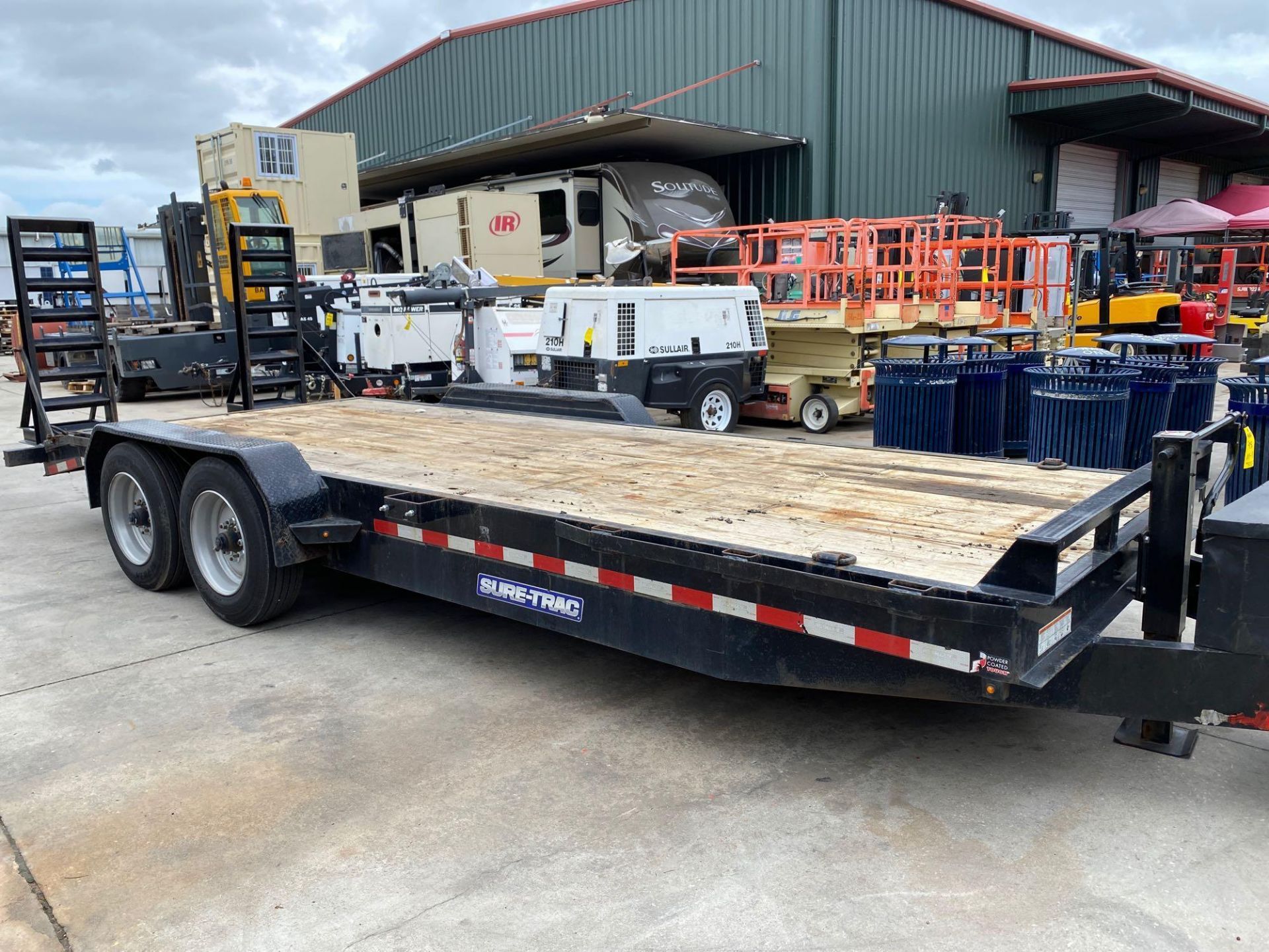 2018 SURE-TRAC DUAL AXLE TRAILER WITH FOLD DOWN RAMPS, 16,000 GVWR - Image 18 of 22