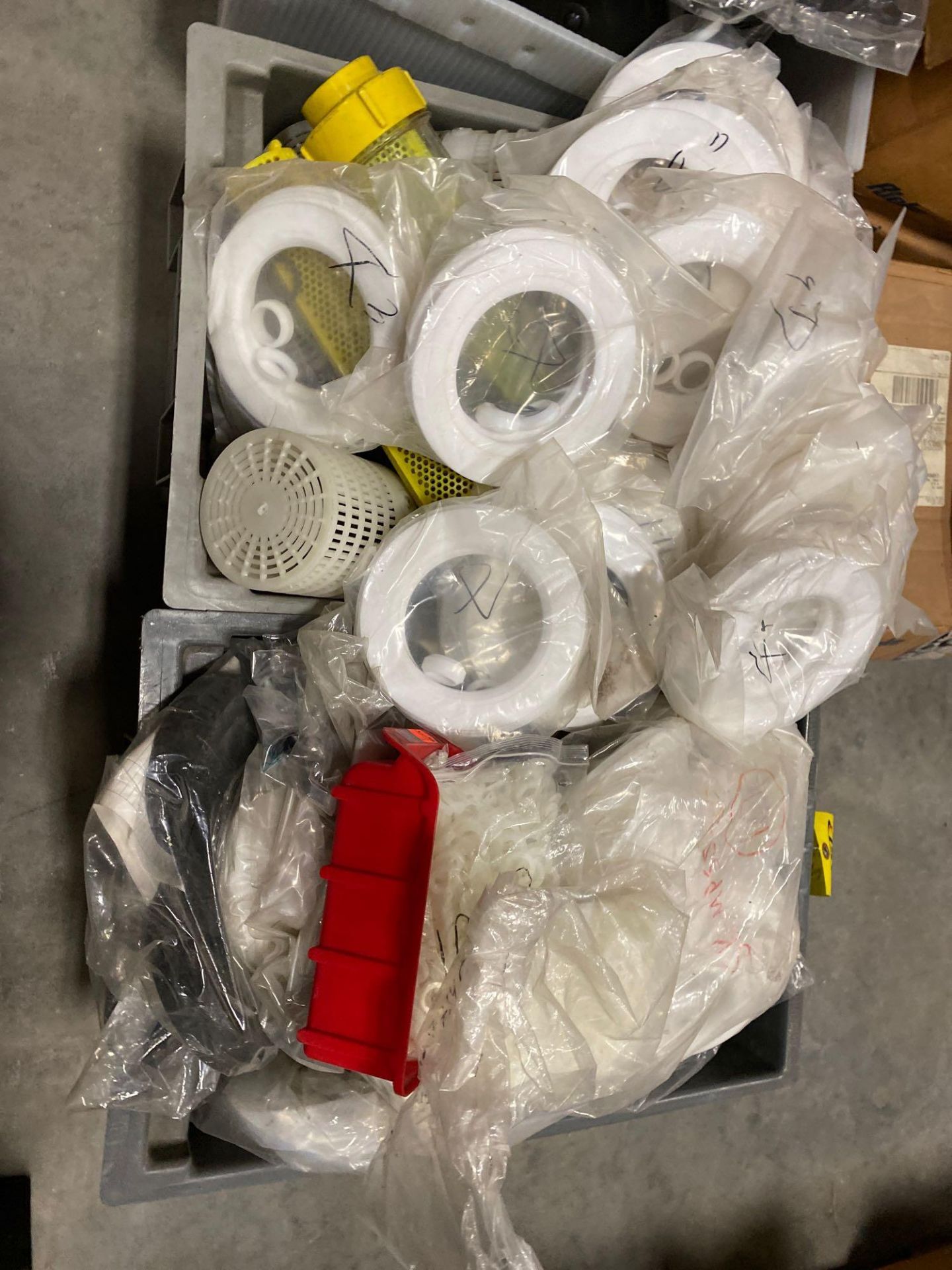 LOTS OF PLASTIC CAPS, STRAINERS, GASKETS - Image 7 of 12