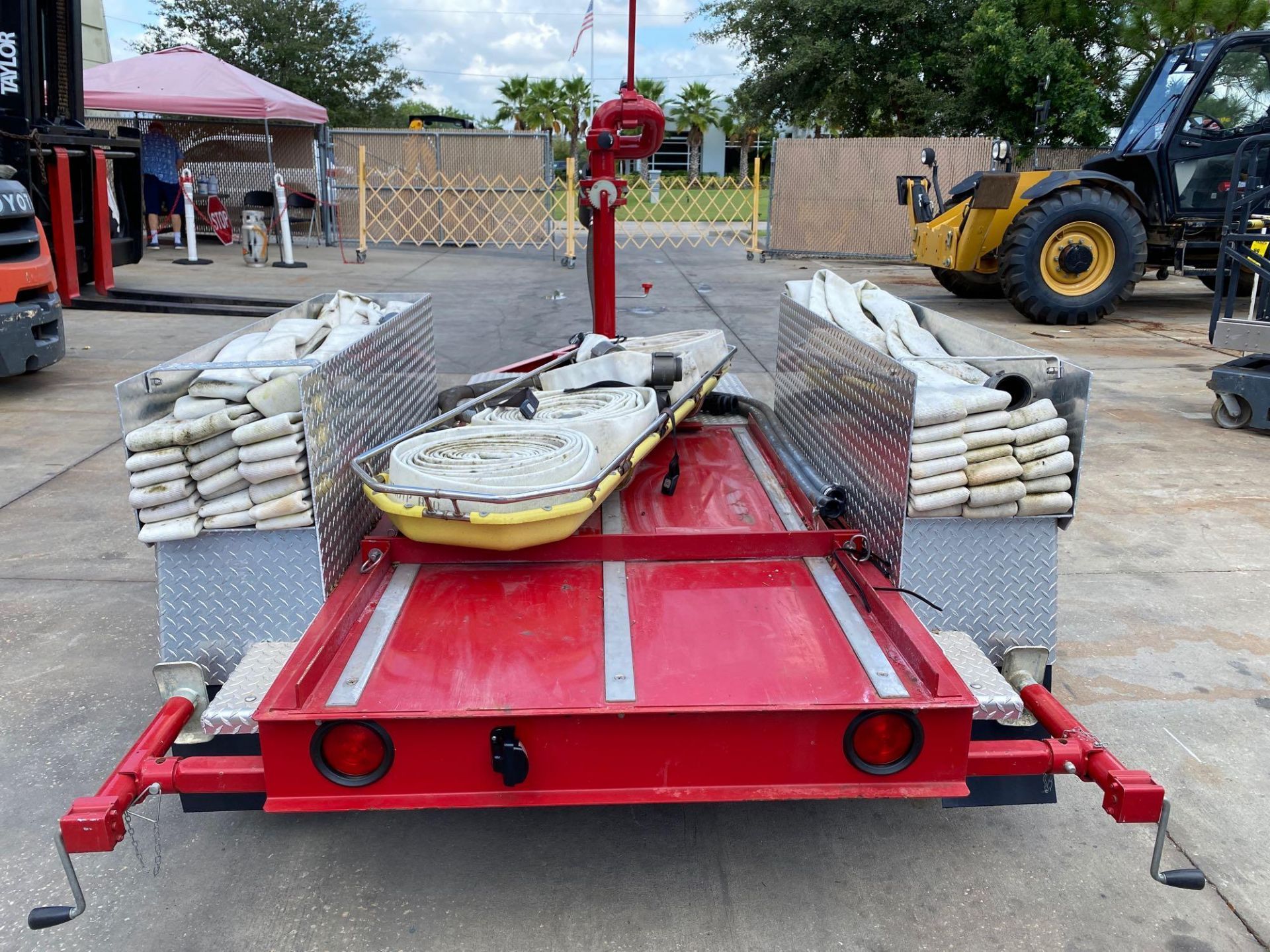 MGS INC. FIRE SUPPORT TRAILER WITH HOSES, STRETCHER, NATIONAL FOAM NOZZLE/ATTACHMENT - Image 11 of 28