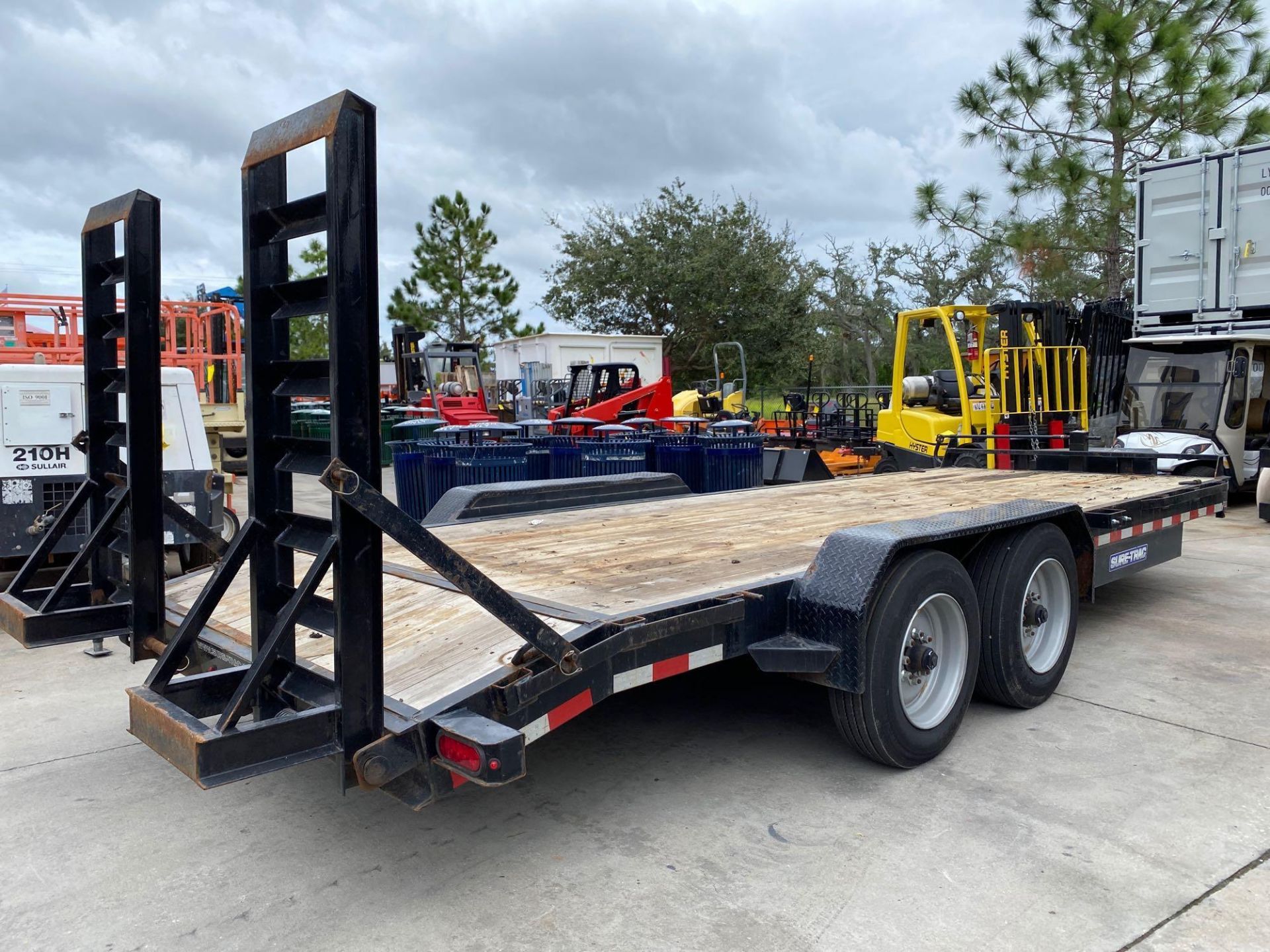 2018 SURE-TRAC DUAL AXLE TRAILER WITH FOLD DOWN RAMPS, 16,000 GVWR - Image 14 of 22