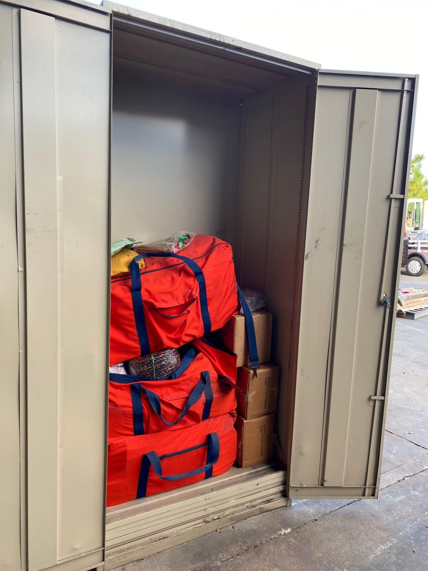 CABINET WITH DISASTER MEDICAL SUPPLIES