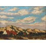 Godart J., a southern landscape with houses, oil on panel, 24 x 35 cm
