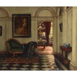 Geudens A., an entrance hall interior, oil on canvas, 50,5 x 60,5 cm