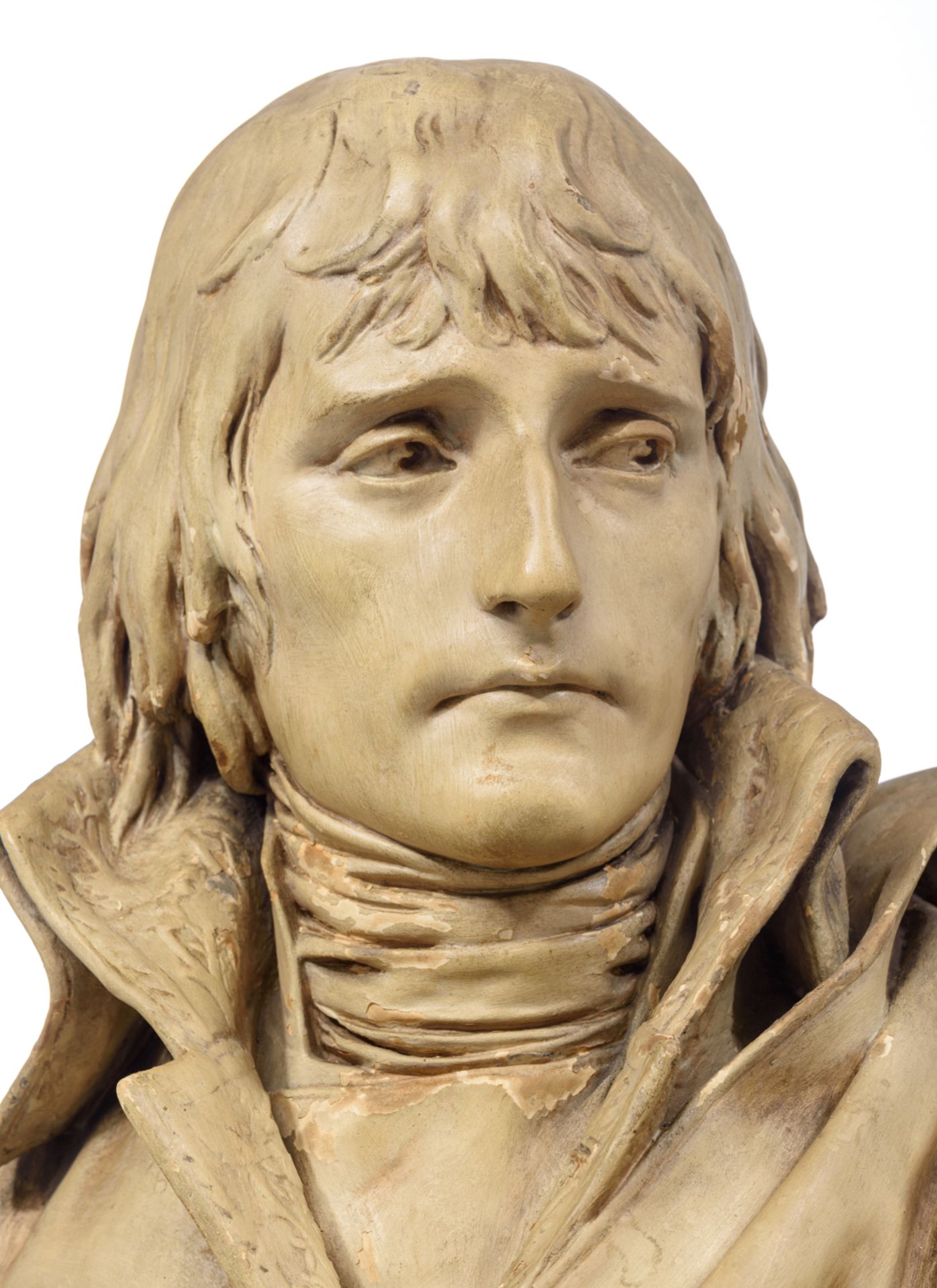 An imposing bust of the young Napoléon Bonaparte as a general after Charles Louis Corbet, patinated - Image 7 of 7