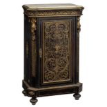 An ebonised Napoleon III 'meuble d'appui', with Boulle inspired brass inlaid decoration, gilt bronze