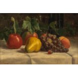 Dubourg V. (the spouse of Fantin-Latour H.), a still life with fruit, oil on canvas, 27 x 40 cm