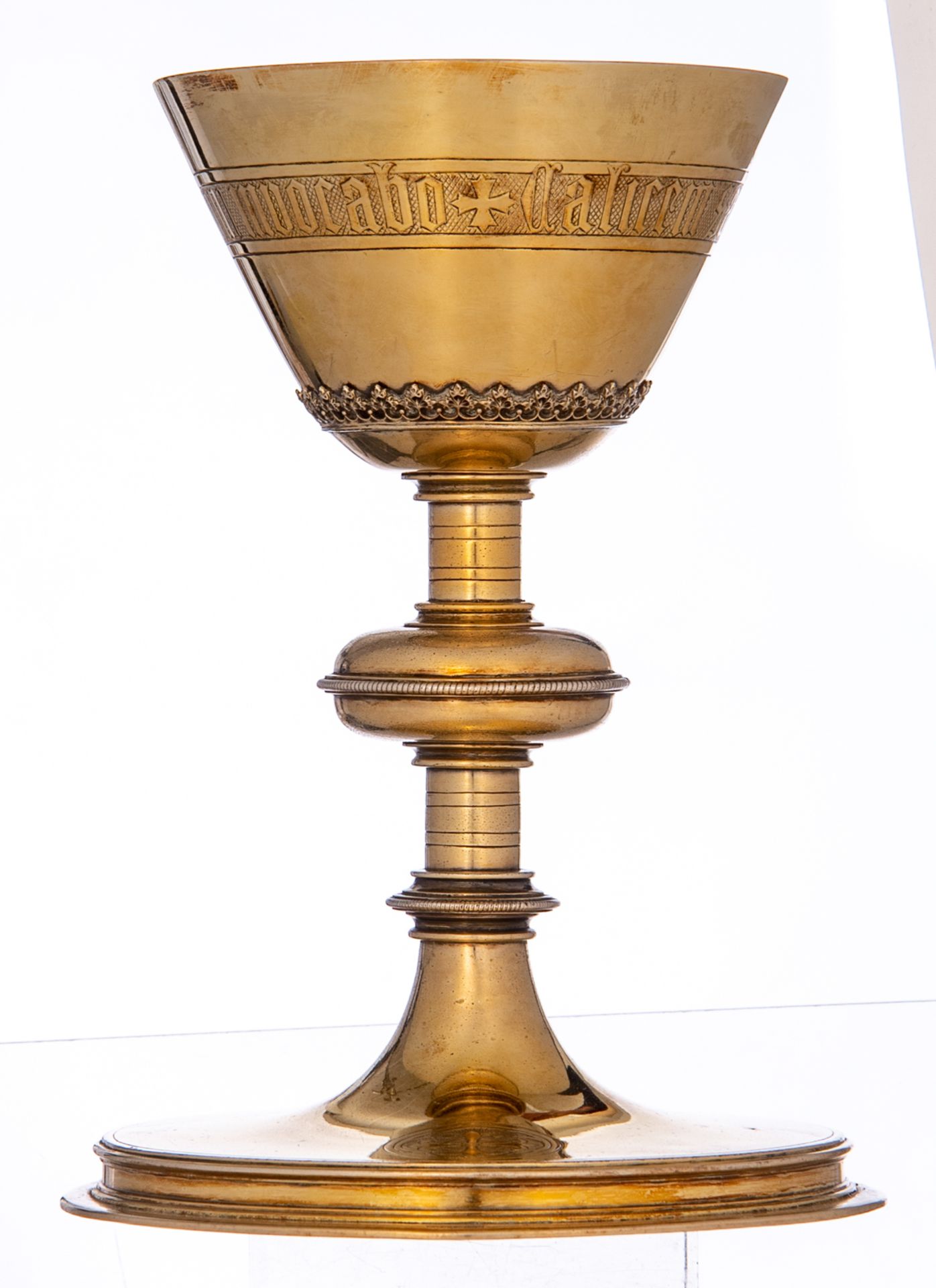 A Gothic Revival gilt silver chalice, by the Bruges workshop of J. Vandamme (father of the former Br - Image 2 of 12
