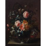 Coclers J.G.C., a flower still life, 18thC, oil on canvas, 37 x 48 cm