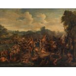 No visible signature (attributed to Van Engelen P.), a Roman battle scene (battle of the Milvian Bri