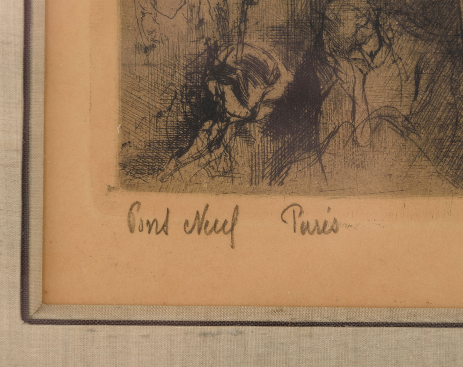 De Bruycker, J., Pont Neuf Paris, etching and aquatint on paper, N° 38/100, 46,5 x 56,5 cm - Image 4 of 5