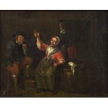 No visible signature (in the manner of Gillis II Van Tilborgh), the pipe smokers, 17thC, oil on canv