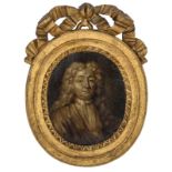 No visible signature, a miniature grisaille portrait of (P. Nuits), dated 1640 and named on the reve
