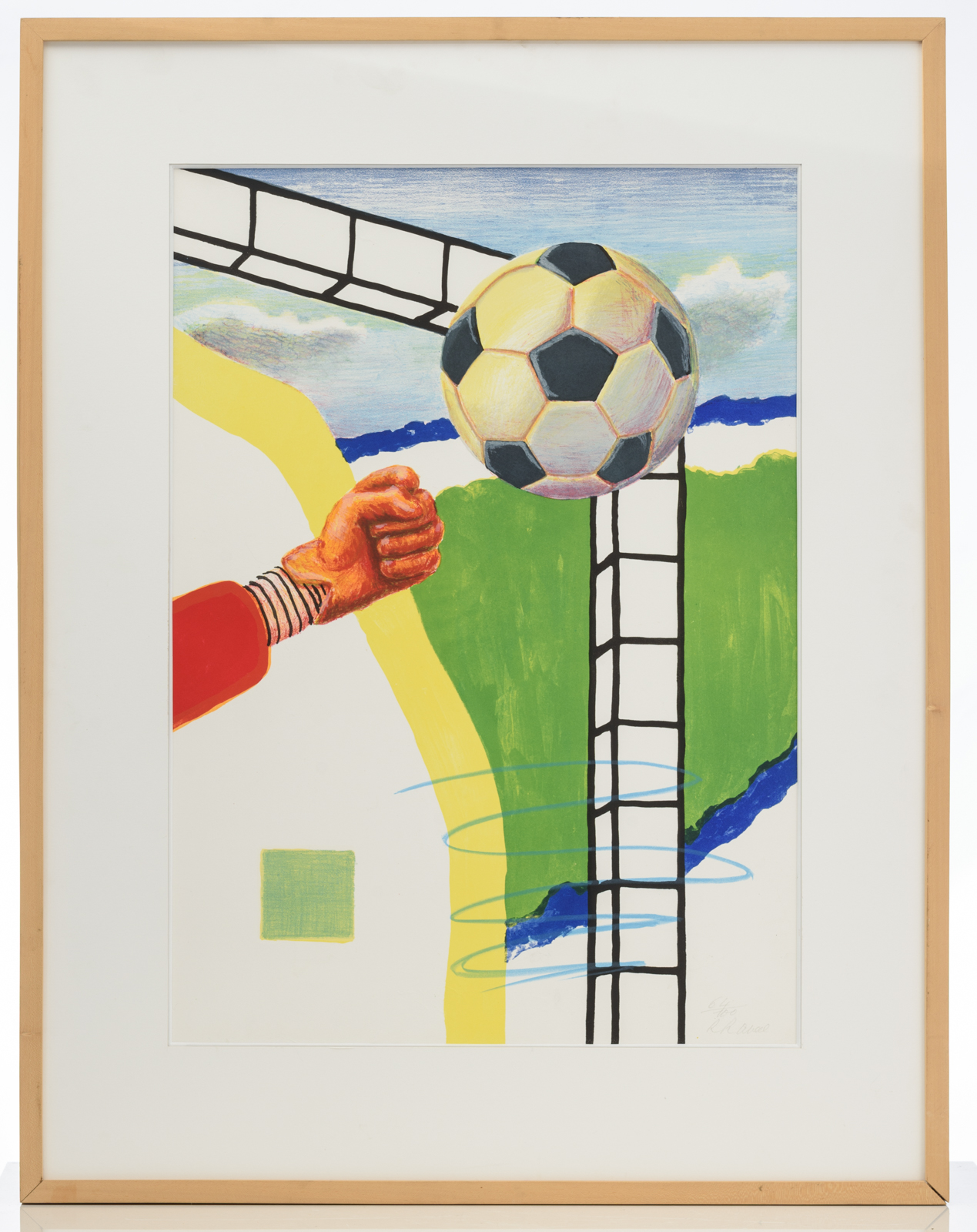 Raveel R., 'World Cup', lithograph, N° 64/100, 56,5 x 78,5 cm Is possibly subject of the SABAM legis - Image 2 of 4