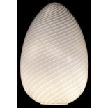 A large Vetri Murano glass swirling egg lamp, H 63 cm