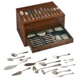 A twelve-person silver 'menagère' cutlery set 'au grand complet', 800/000, LXV model, made by Robbe