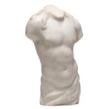A Carrara marble male torso after the Antique, H 25,5 cm