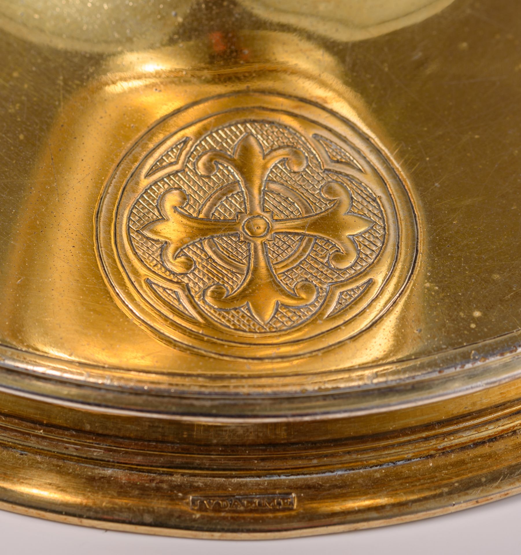 A Gothic Revival gilt silver chalice, by the Bruges workshop of J. Vandamme (father of the former Br - Image 9 of 12